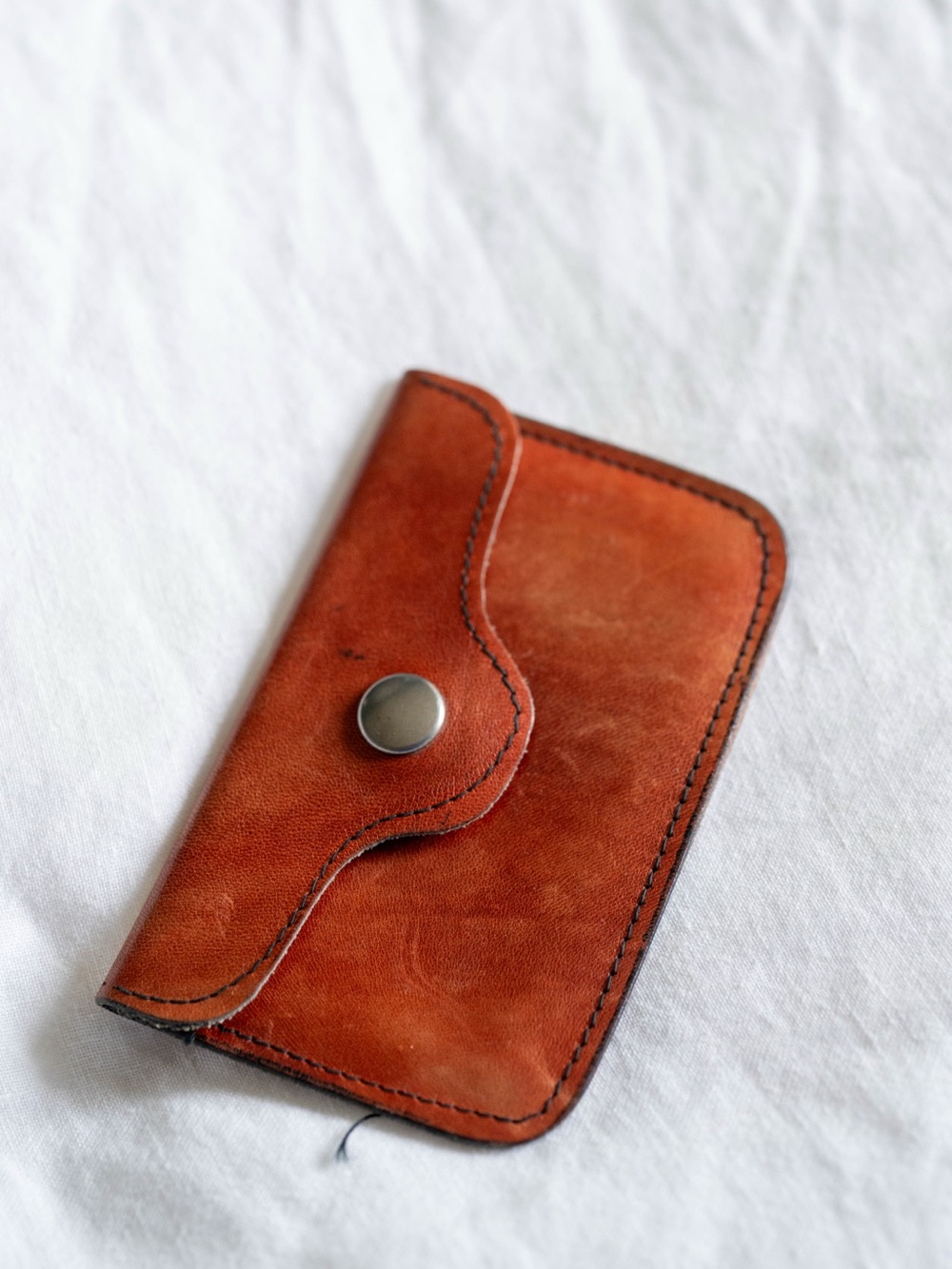 Handcrafted Brown Leather Card Wallet